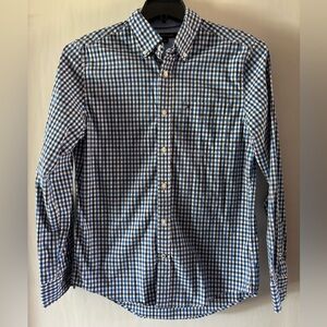 Tommy Hilfiger Blue and White Plaid Shirt